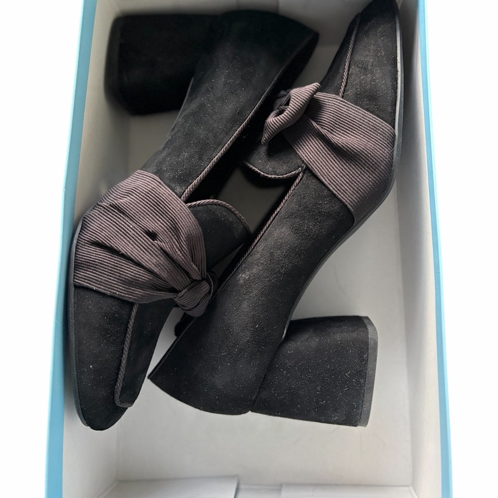 ANTONIO MELANI Black Block Heel Shoes size 10